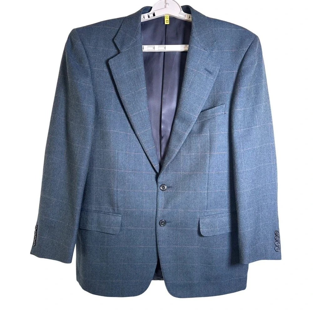 Ermenegildo Zegna Sz 50 Blue Wool Cashmere Taglio Escusivo Blazer‎ Luxury Jacket